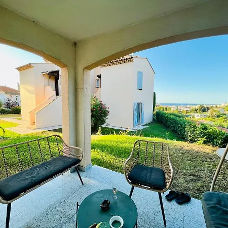 Beautiful House Garden-floor With Sea View & 10 Min Walk Vallauris